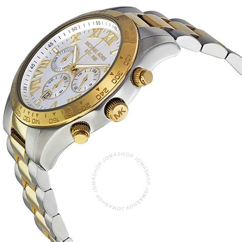 michael kors mk8229 layton chronograph silver gold 